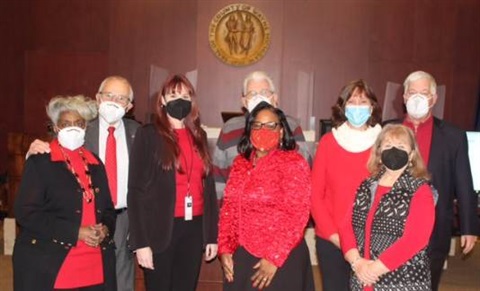 County Commissioners 'Go Red for Women' to support heart patients - Commission news item