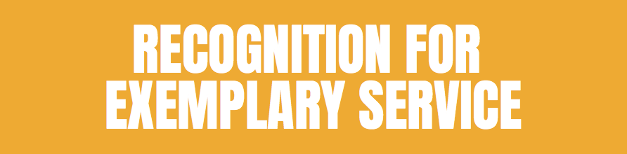 Recognition for exemplary service