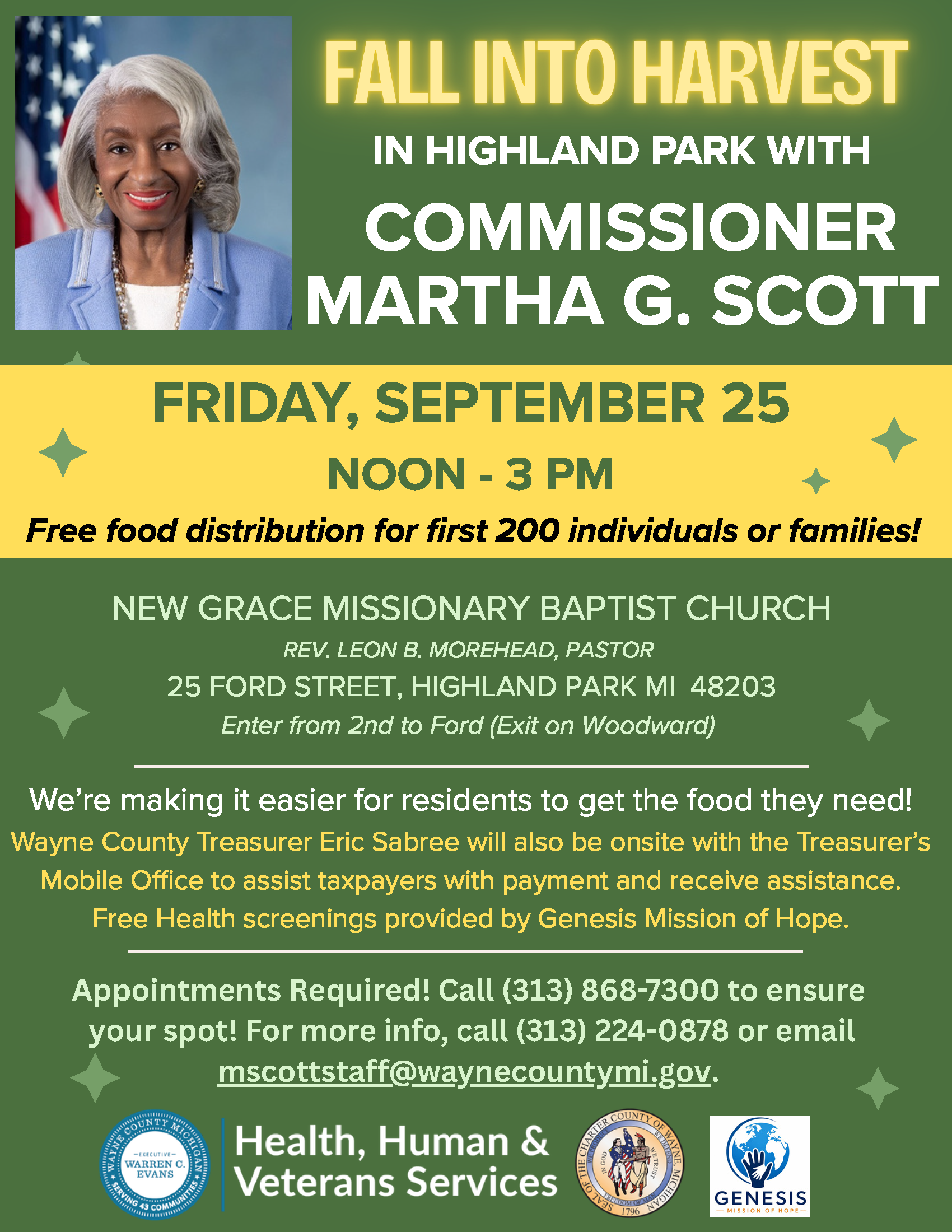 Commissioner Scott Fresh Food Distribution Flyer